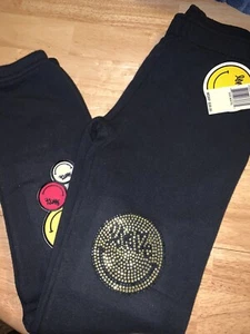 Large (12) Big Girls “love me” Black Super Soft Sweatpants BNWTS $38.00 - Picture 1 of 9