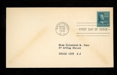 US FDC #825 None NIM 1938 Washington DC 20 Cents James Garfield Prexy Prexie - Image 1 of 2