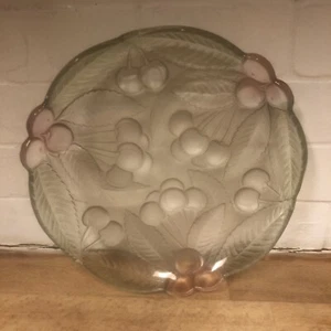 Vintage Mikasa Kristall geprägt Kirschen Jubiläum Salatteller - Bild 1 von 6