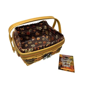 Vintage Longaberger Raccolta Autunno Fogliame Cesto Manico Quadrato Abbondante 1997 - Foto 1 di 19