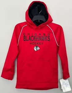 Felpa con cappuccio ragazzo Chicago Blackhawks NHL nuova $35 felpa invernale bambini giovani - Foto 1 di 6