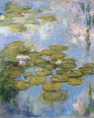 Reprodução de pintura Water Lilies Claude Monet impressão giclée em papel de arte fina - Imagem 1 de 4