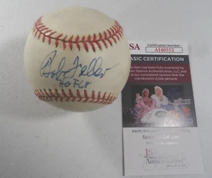 FIRMATO INDIANS BOB FELLER AUTOGRAFATO 1997 CERTIFICATO ALL STAR BALL JSA #AI40552 - Foto 1 di 7