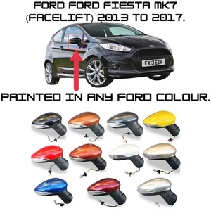 Espejo retrovisor eléctrico pintado térmico 6 pines para Ford Fiesta 2013-2017 cualquier color - Imagen 1 de 15