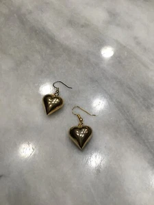 ❤️Gold Herz Puff Ohrringe, Kostenloser Versand! - Bild 1 von 2
