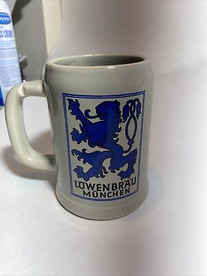 Vintage McCoy #6395 Lowenbrau Munchen Beer Mug Stein Ceramic Pottery USA • 9.90£