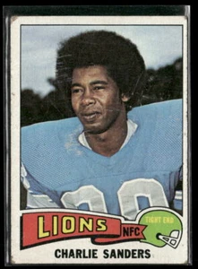 Charlie Sanders 1975 Topps #445 Detroit Lions Football Karte - Bild 1 von 2
