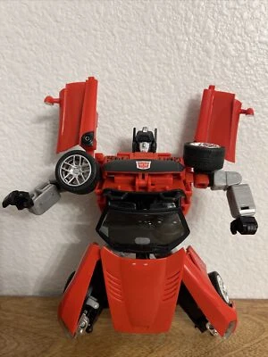 TRANSFORMERS SIDE SWIPE RED DOGE VIPER  7” ACTION FIGURE PLASTIC TAKARA TOY - Image 1 of 4