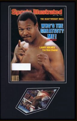 Larry Holmes Signed Framed 1985 Sports Illustrated Magazine Cover Display JSA - Imagem 1 de 2