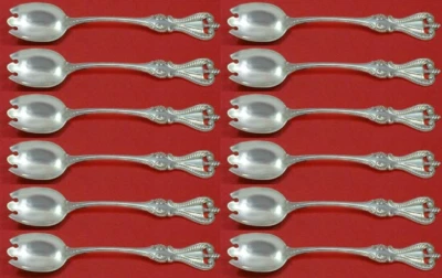 Antiguo diseño de helado colonial de plata de ley de Towle. Juego de horquillas 12 piezas 5 3/4" Foto 1 de 4