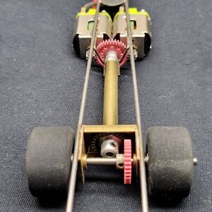 Vintage Slot Car 1/24 Dual Front Motor Chassis With Drive Shaft Tube Works