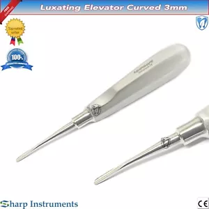 Elevators Curved Tip 3mm Tooth Root Luxating Dental Surgical Extraction Elevator - Picture 1 of 1