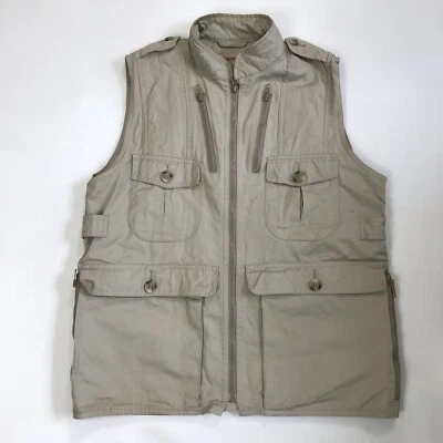 Chaleco Safari Banana Republic De Colección Corona Británica Hecho Talla M Beige Viaje Senderismo Raro Foto 1 de 4