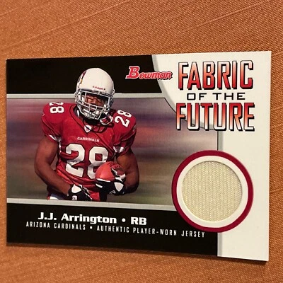 JJ Arrington 2005 Topps Bowman Fabric Of The Future # FF-JJA. Arizona Cardinals  - Image 1 of 2