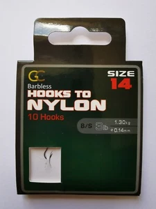 FGREAT GANCHOS SIN BARBLES a Nailon Talla 14 Carpa Grosa Partch Pesca - Imagen 1 de 1
