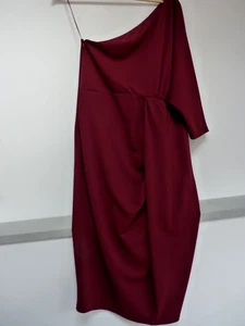 GORGEOUS ASOS RED ONE SHOULDER MATERNITY PARTY DRESS,12, BNWOT - Picture 1 of 8