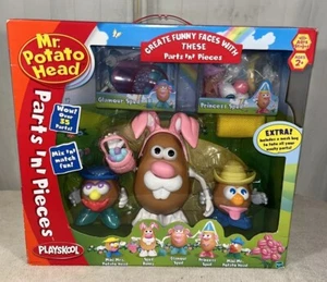 Playskool Mr Potato Head Parts n Pieces Set W/mesh Bag King & Spud Bunny 2006 - Picture 1 of 6