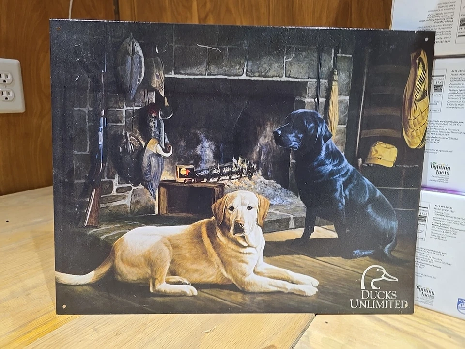 Letrero de metal de hojalata Ducks Unlimited Black Labrador Great Retrievers hecho en EE. UU. Foto 1 de 1