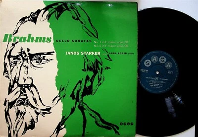 XID 5164 JANOS STARKER Brahms Cello Sonata No.1 & 2 Abba Bogin LP (UK Vinyl EX) - Image 1 of 2