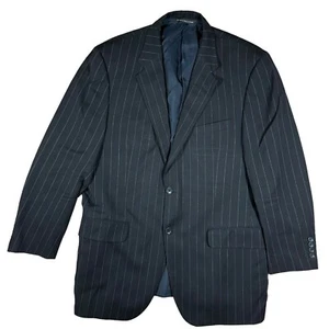 Coppley 100% Wool Blazer Black Gray Pinstripes Sport Coat 43R Canada (43W36R) - Picture 1 of 14