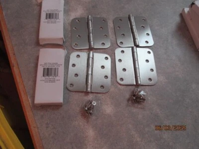 (4) Controles de puertas globales bisagras residenciales cojinete liso acero níquel satinado Foto 1 de 4