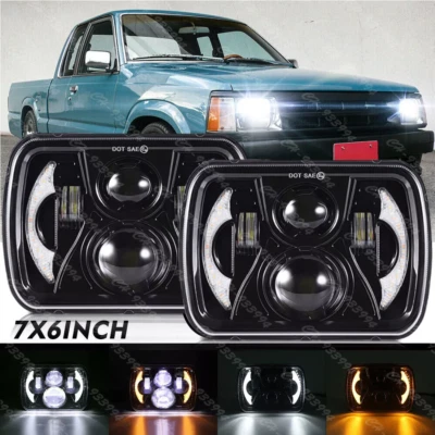 Faro LED cuadrado haz alto-bajo para Mazda B2200 B2000 B2600 GLC 5x7" 7X6" Foto 1 de 4