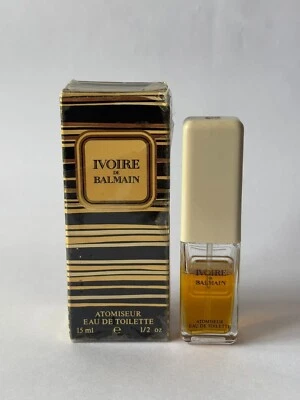 VINTAGE IVOIRE BALMAIN  15 ML EAU DE TOILETTE POUR FEMME PREBARCODE RAREZA - Bild 1 von 2