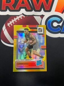 2022 Jerome Ford Panini Donruss Gold Holo Press Proof Rated Rookie #346 Browns - Bild 1 von 2