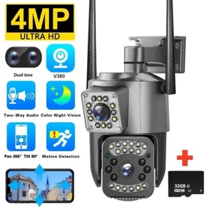 Security Dual Lens Camera Outdoor WIFI Smart Home 4MP Wireless IP Camera V380Pro - Picture 1 of 17