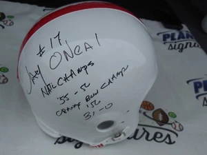 Jay O'Neal signiert Oklahoma OU Sooners Full Size Helm National Champs 31-0 Echtheitszertifikat - Bild 1 von 4