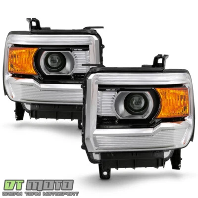 2014-2015 GMC Sierra 1500 15-19 2500 3500 Factory Projector Headlights Headlamps - Image 1 of 4