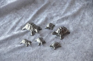 Miniatur Zinnfiguren Setzkasten Schildkröten Familie tortoise tartaruga tortuga - Bild 1 von 6