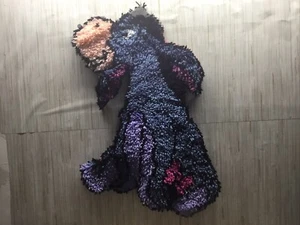 Vtg Handmade EEYORE Latchhook Rug/Wall Hanging-From Kit-1980s-29” X 19” "-Disney - Picture 1 of 4
