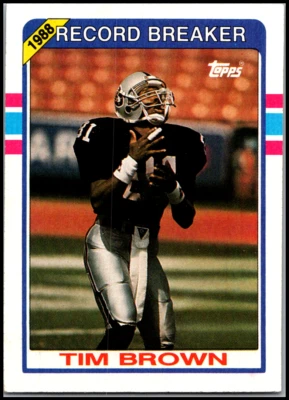 1989 Topps #2 Tim Brown - Record Breaker HOF RC FREE SHIPPING! - Image 1 of 2