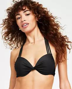 Salt & Cove Juniors Size XL Strappy Underwire Push-Up Bikini Top in Black 2655 - Picture 1 of 7
