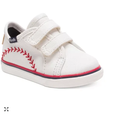 Toddler Keds Double Up baseball sneakers hook and loop kids Sz 10 - Image 1 of 4
