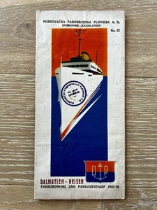 DALMATIEN REISEN 1935 / 36 JUGOSLAWIEN YUGOSLAVIA PROSPEKT BROCHURE - Bild 1 von 3
