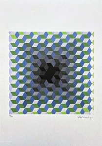 VICTOR VASARELY - ION 11 - signed, numbered edition 66/500, 35x50cm - Picture 1 of 5