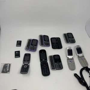 Lot of 9 Cell Phones PARTS SCRAP LG LOT FULL GOLD RECOVERY + REPAIR UNTESTED - Picture 1 of 7