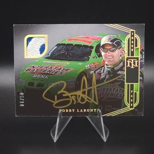 2023 National Treasures Track Pass Material Signatures Gold Bobby Labonte /10 - Picture 1 of 2