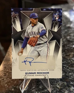 Aggiornamento Topps 2025 KUMAR ROCKER RC Baseball Stars ROOKIE AUTO Rangers - Foto 1 di 2