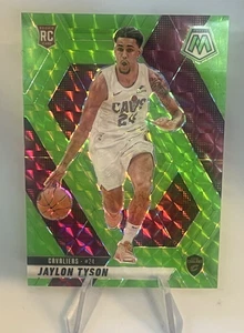 2024-25 Panini Mosaic Florescent Green /10 Jaylon Tyson #217 (RC) - Picture 1 of 2