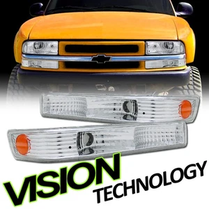Chrome Amber Turn Signal Parking Bumper Lights Ks For 98-04 S10 Blazer/Sonoma - Bild 1 von 2