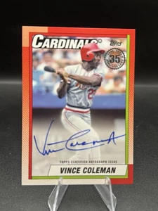 Autógrafos de béisbol Topps serie 1 - 1990 Vince Coleman #90A-VC (AU) - Imagen 1 de 2