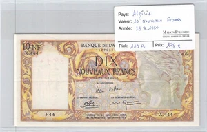 BILLET ALGERIE 10 NOUVEAUX FRANCS - 29/07/1960 - PICK 119 a - N°11096546 - Imagen 1 de 2