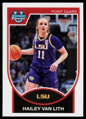 Hailey van Lith 2023-24 Bowman University Chrome 2007-08 Bowman LSU Tigers - Image 1 of 2
