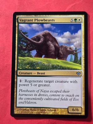 2009 Magic The Gathering Conflux #129 Vagrant Plowbeasts, UC, NF, cd8 - Image 1 of 3