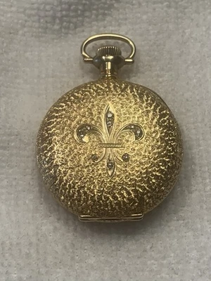 Antique,,, lady’s 14K gold ELGIN pendant watch, w/diamonsa,,, NR - Image 1 of 4