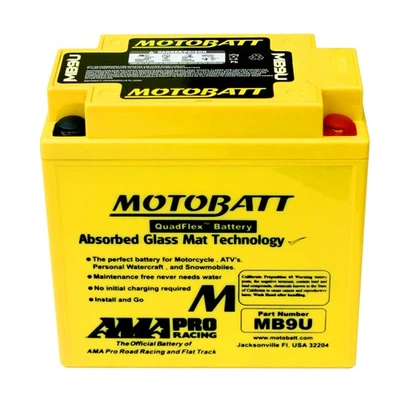 MotoBatt AGM Battery 1976-77 Suzuki GT 500 1968-75 T 500 Titan 1977-78 GX 400X - Image 1 of 3
