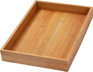 & Küche Bambus Schublade Organizer Box 14" Lx10 Bx2 H #319 - Bild 1 von 24